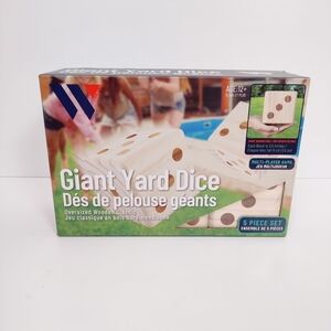 Oversized Wooden Giant Yard Dice - 5 Piece Set NEW Outdoor Family Time Gift